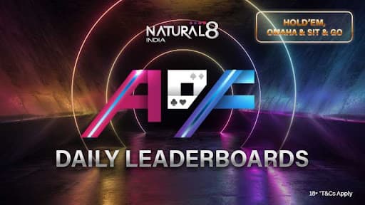 Natural8 India All-In or Fold Daily Leaderboard